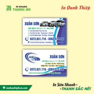 IN CARD VISIT LẤY LIỀN - IN NHANH LẤY NGAY TRONG 2H